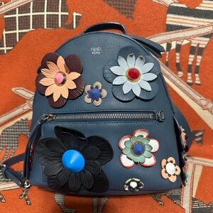 FENDI ❤️🌟 BLUE FLORAL  EMBELLISHED BACKPACK ⭐️